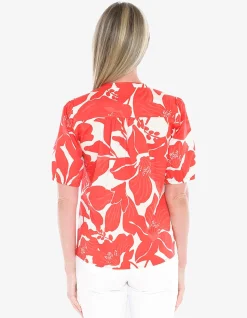 Lily Mono Button Through Cotton Top