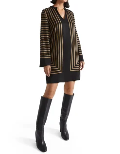 LINEAR SHIFT DRESS
