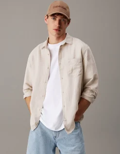 Linen Cotton Regular Long Sleeve Shirt
