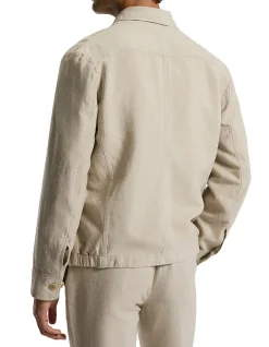 LINEN COTTON SHIRT JACKET