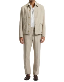 LINEN COTTON SHIRT JACKET