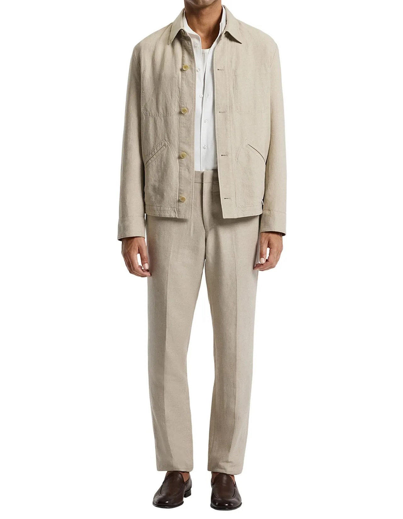 LINEN COTTON SHIRT JACKET
