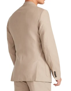 LINEN COTTON CREPE SUIT JACKET