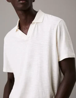 Linen Cotton Cuban Collar Polo