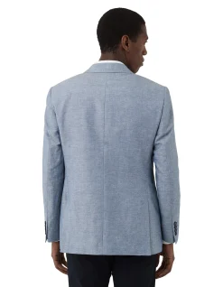 LINEN/COTTON NOTCH LAPEL JACKET
