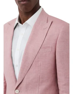 LINEN PEAK LAPEL JACKET