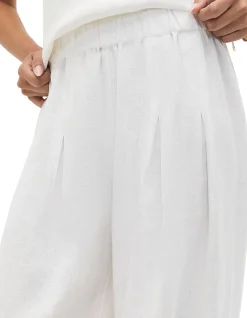 LINEN PLEAT FRONT HAREM