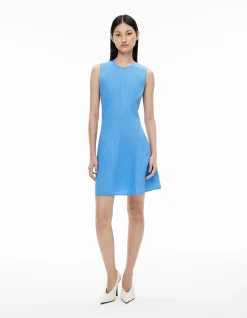 LINEN SEAM MINI DRESS