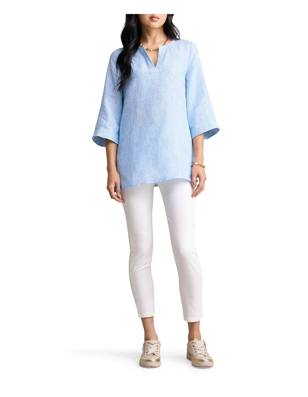 Linen Tunic - Chambray Cross Dye