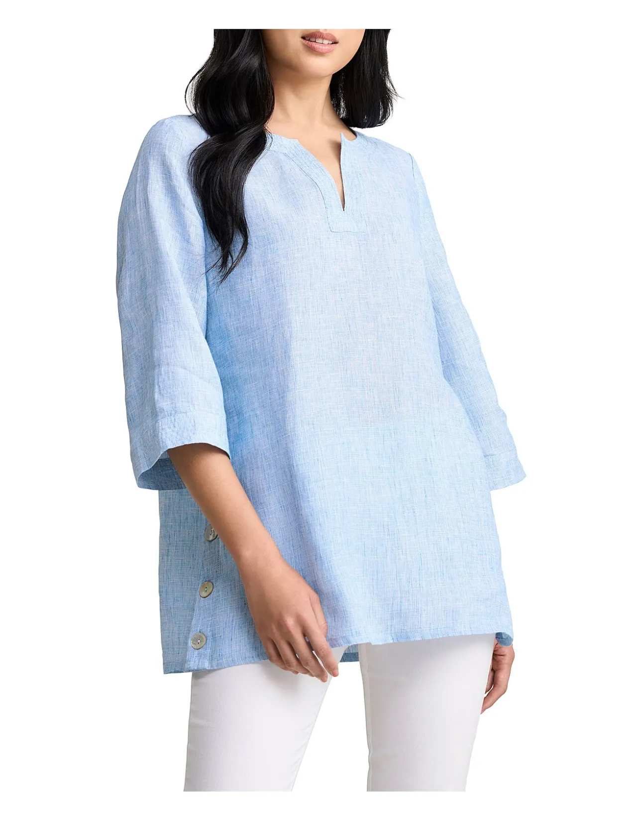 Linen Tunic - Chambray Cross Dye