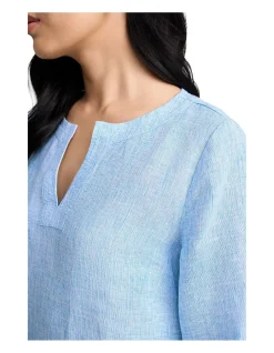 Linen Tunic - Chambray Cross Dye