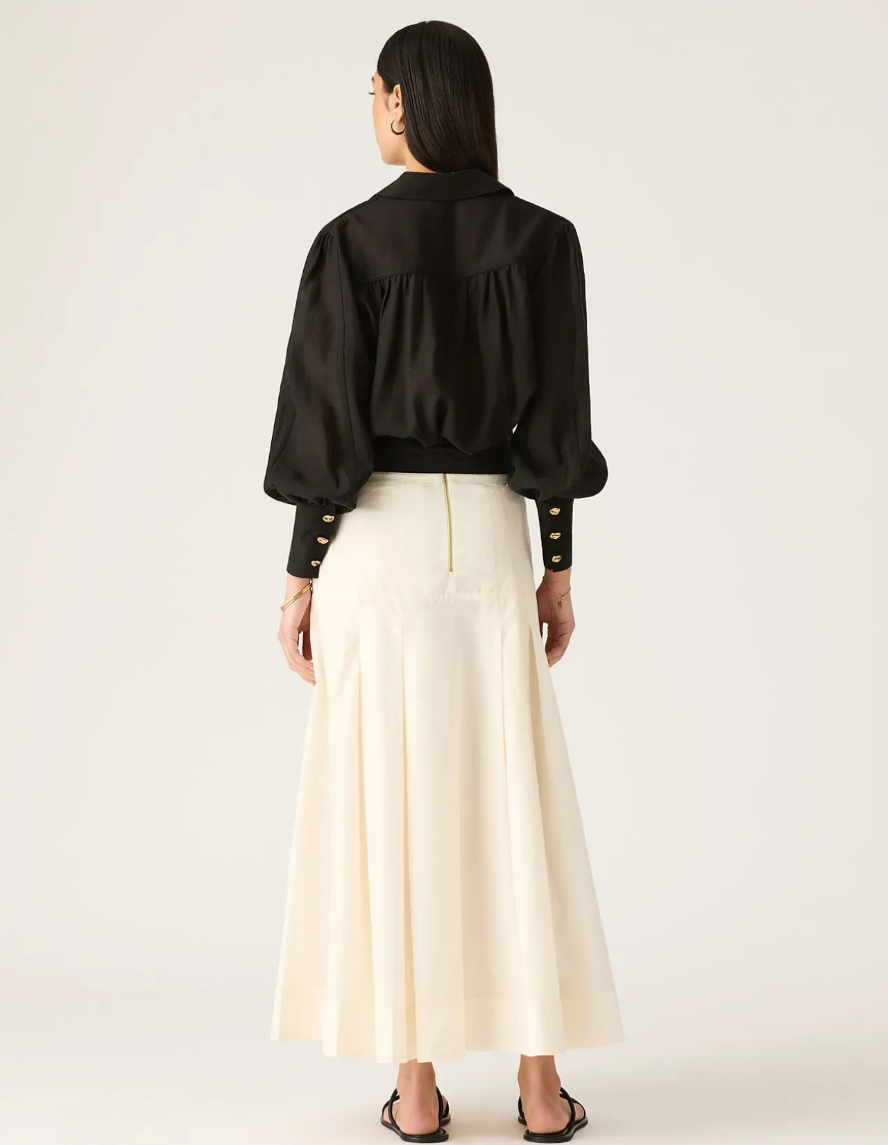 LIS EMBROIDERY MIDI SKIRT