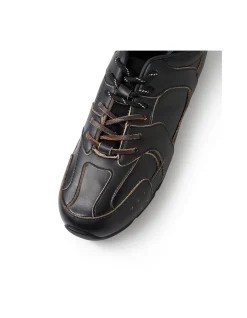 Lissel Contrast Stitch Leather Sneakers