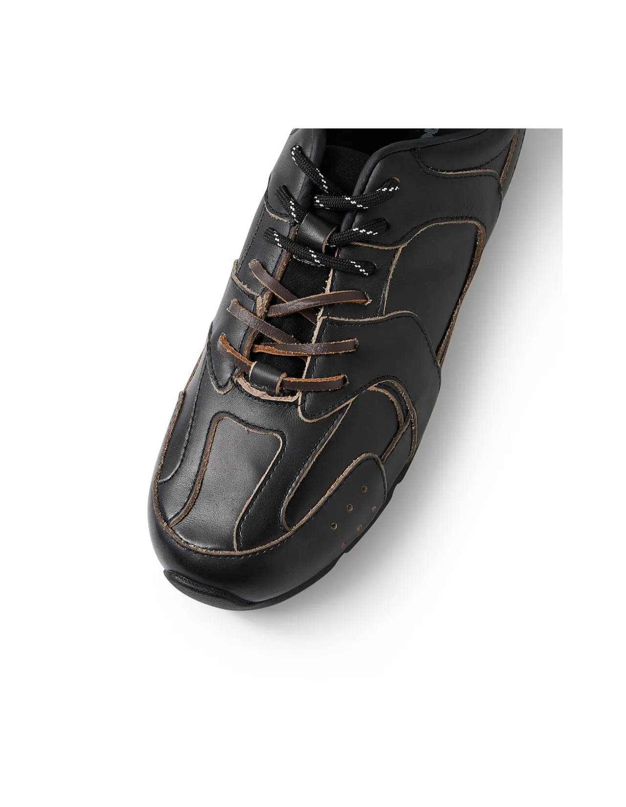 Lissel Contrast Stitch Leather Sneakers