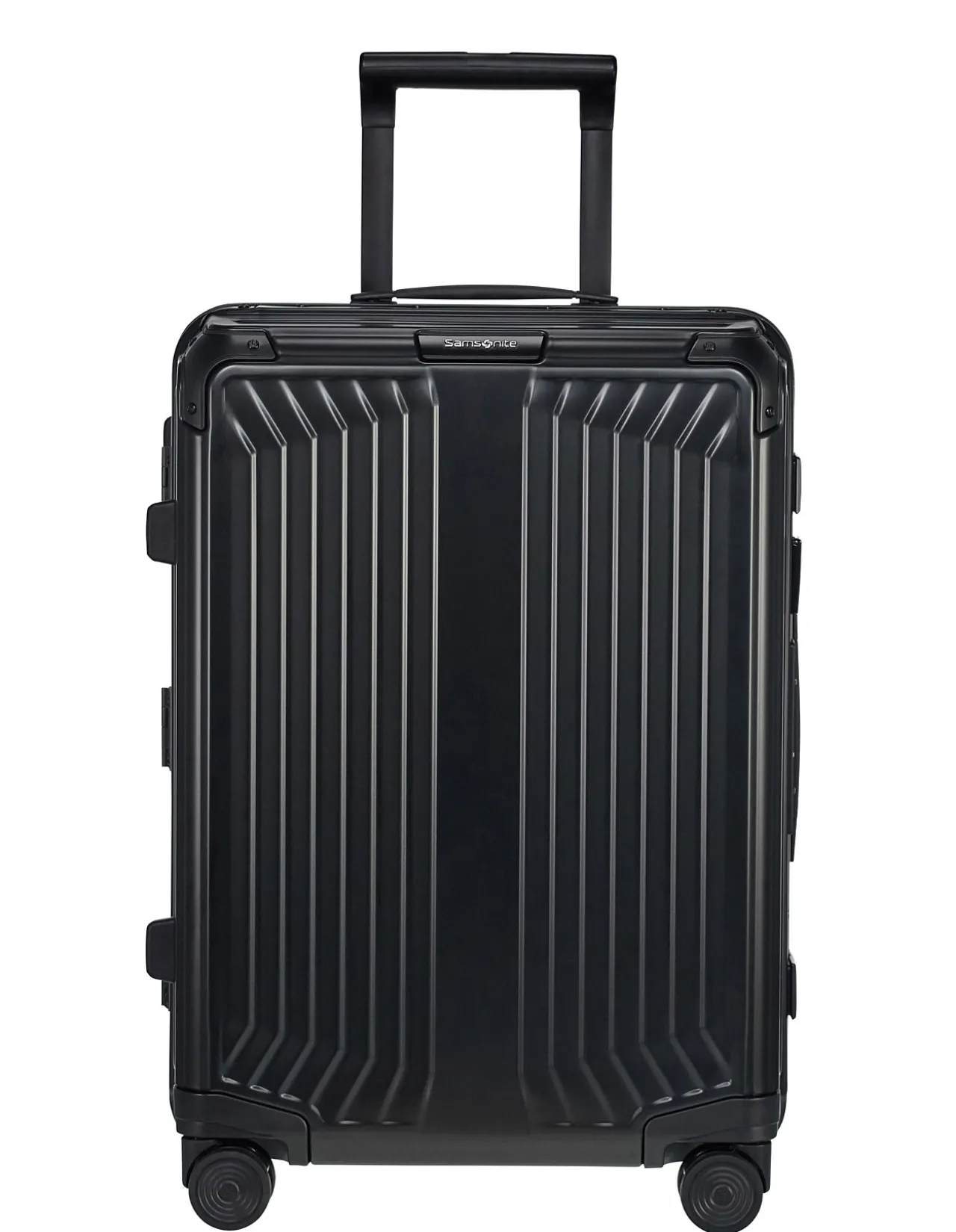 Lite-Box Aluminium 55cm Small Carry-On Suitcase Black