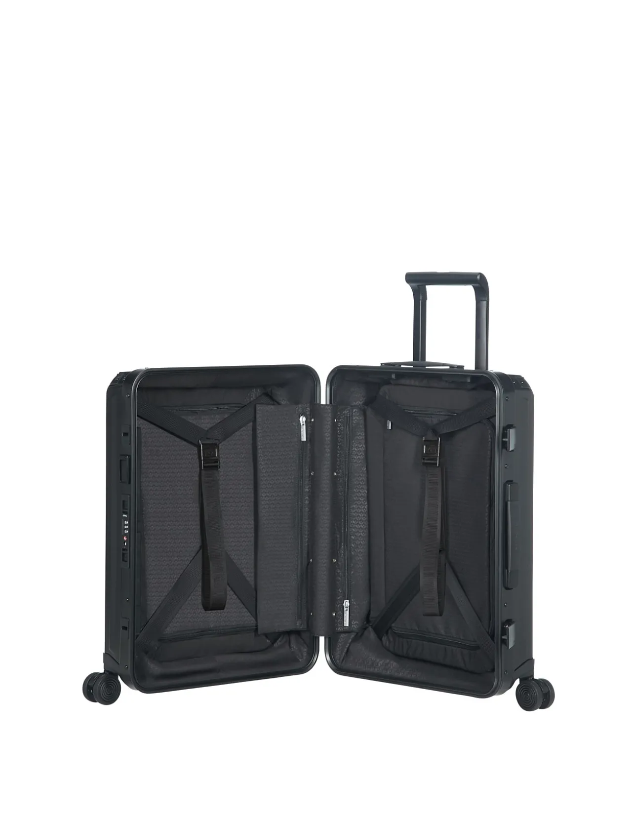 Lite-Box Aluminium 55cm Small Carry-On Suitcase Black