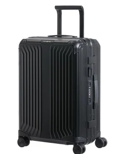 Lite-Box Aluminium 55cm Small Carry-On Suitcase Black