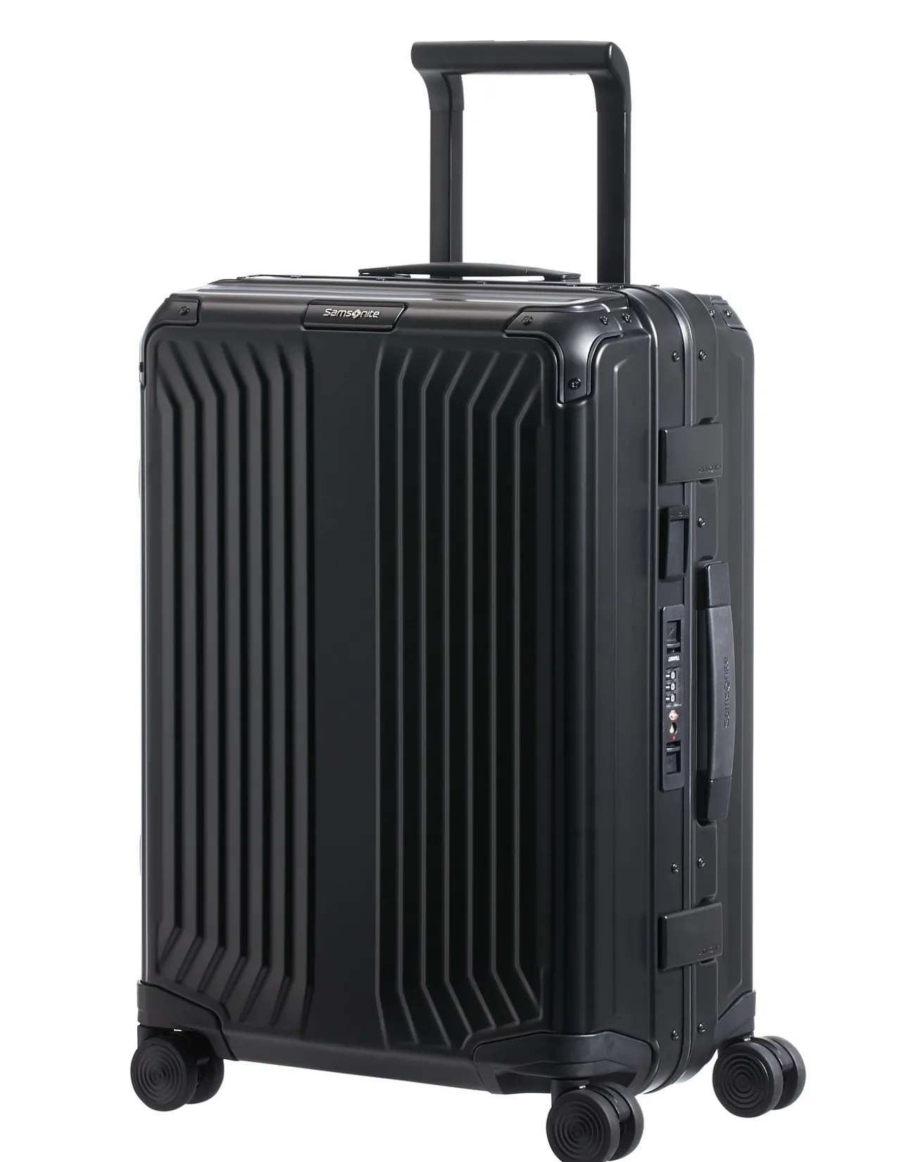 Lite-Box Aluminium 55cm Small Carry-On Suitcase Black