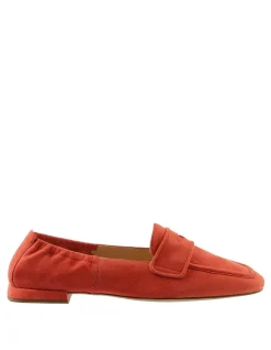 Liu Suede Block Heel Leather Loafer