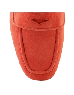 Liu Suede Block Heel Leather Loafer
