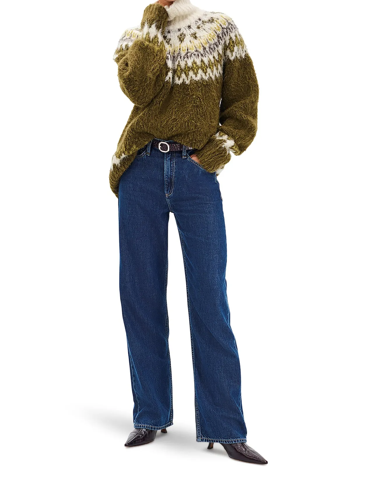 Logan Featherweight Mid Rise Wide Leg Jeans