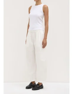 Lola Barrel Pant White