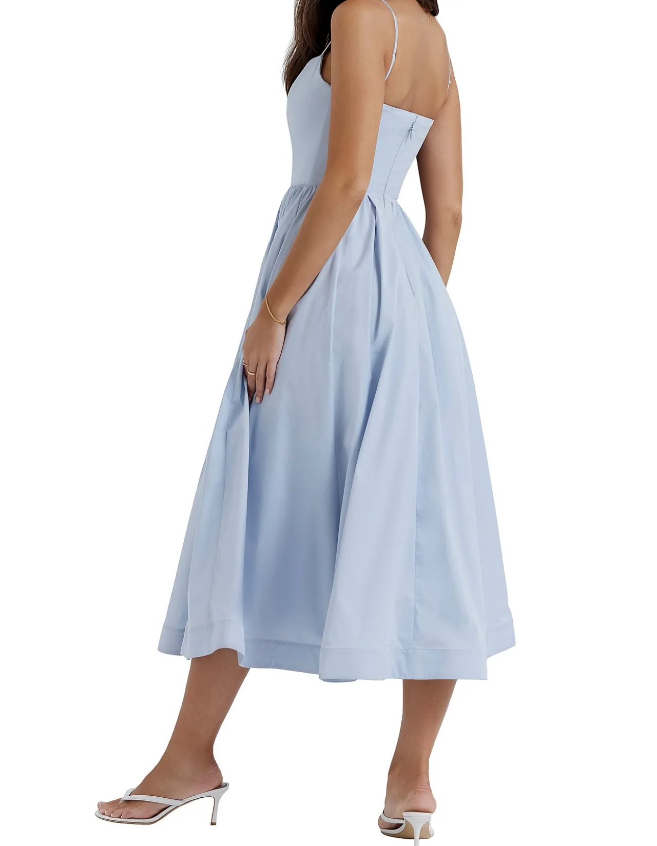 Lolita Spaghetti Strap Midi Dress Light Blue