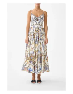 LONG DRESS WITH TIE FRONT