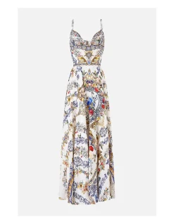 LONG DRESS WITH TIE FRONT