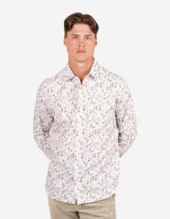 LONG SLEEVE ASPEN PEACHED COTTON SLIM FIT SHIRT
