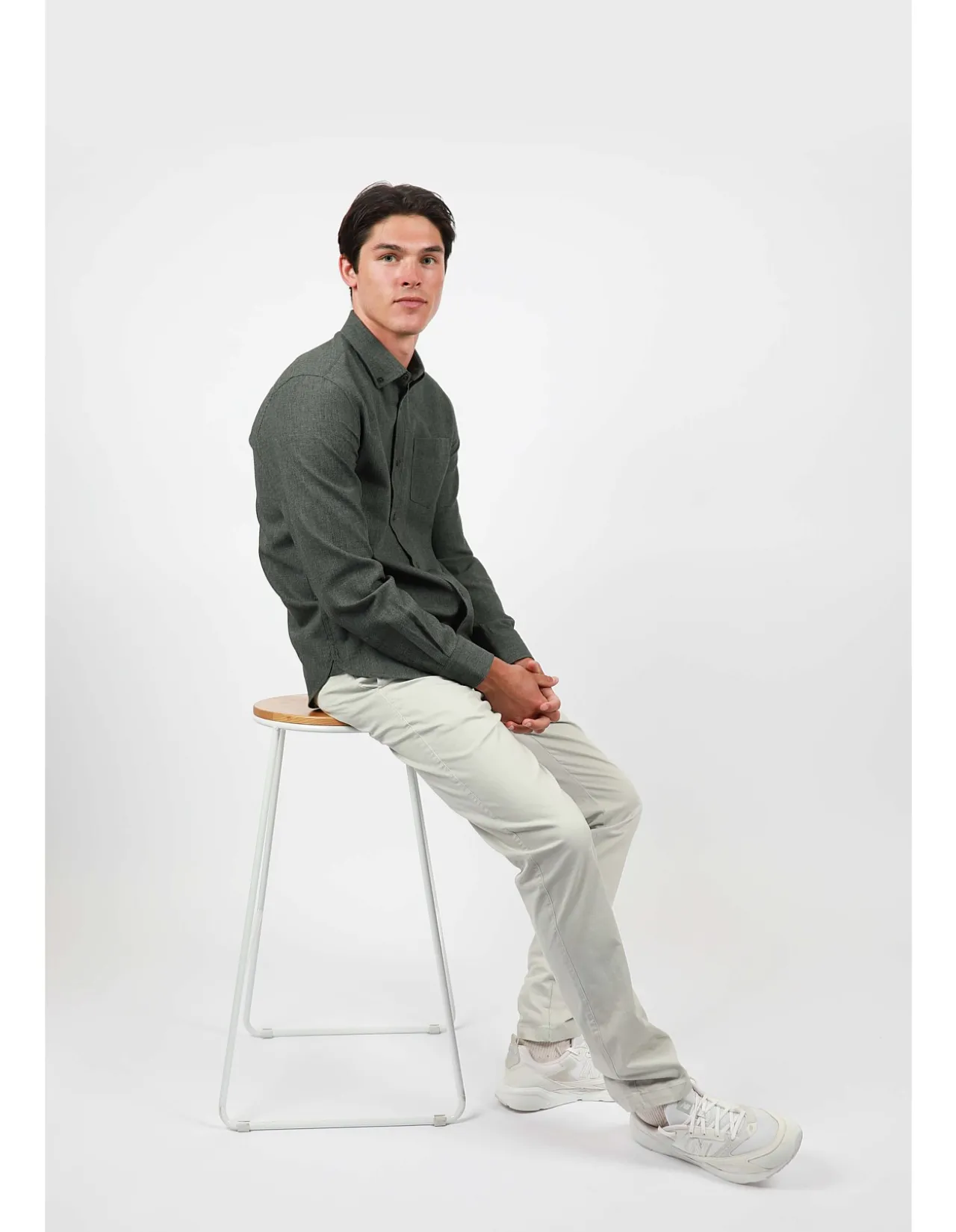 Long Sleeve Diamond MARLE Cotton Poly Shirt