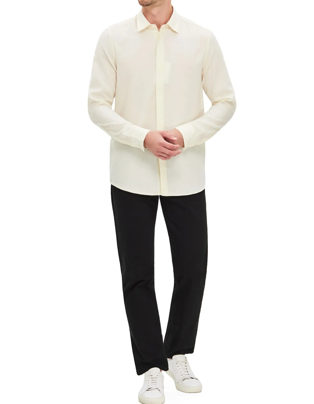 LONG SLEEVE HENRI FLANNEL WOOL LYOCELL SHIRT