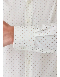 Long Sleeve Mirco Geo Print Shirt