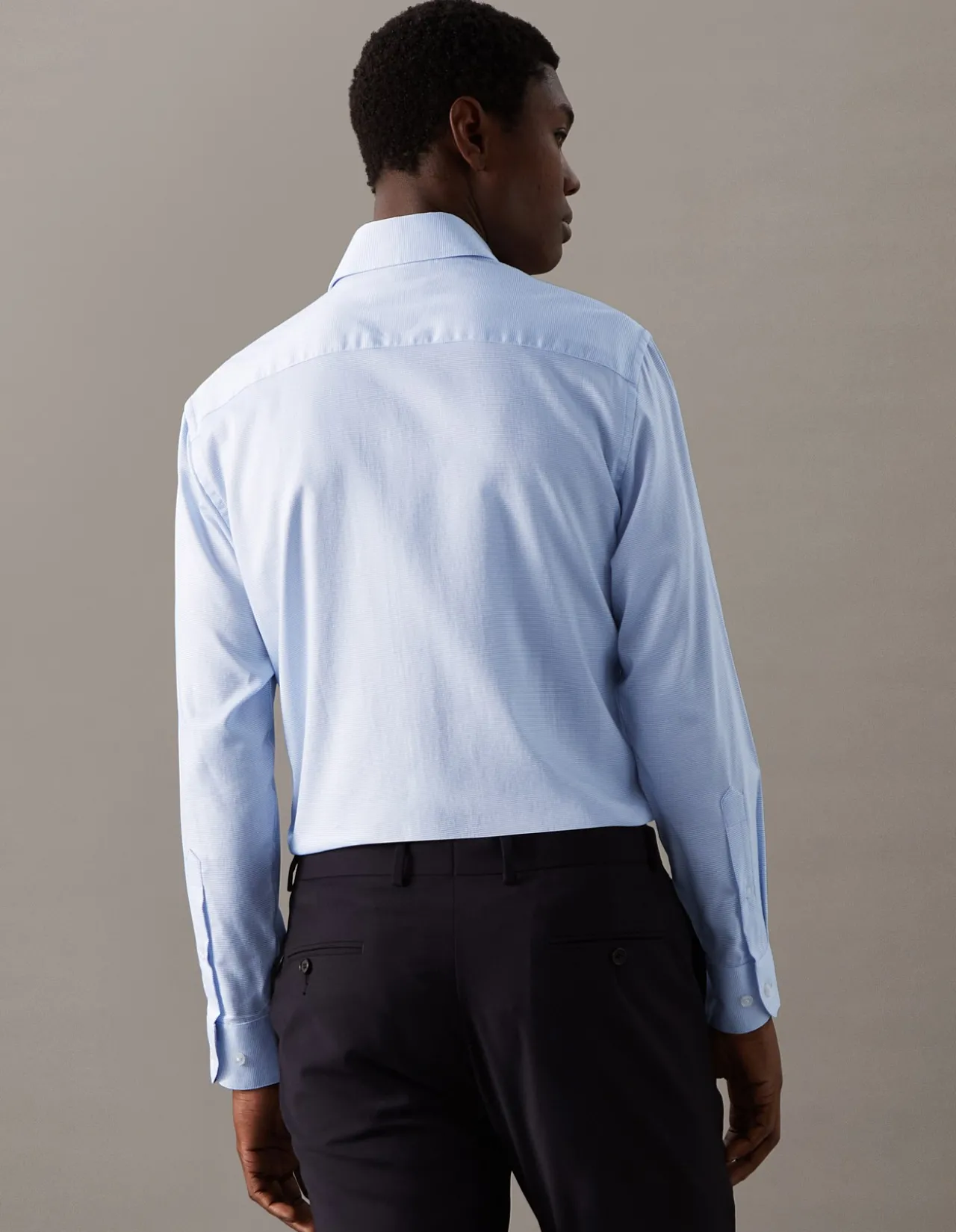 Long Sleeve Slim Dobby Shirt