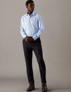 Long Sleeve Slim Dobby Shirt