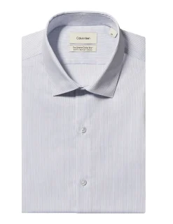 LONG SLEEVE SLIM STRETCH COLLAR STP COTTON DRESS SHIRT