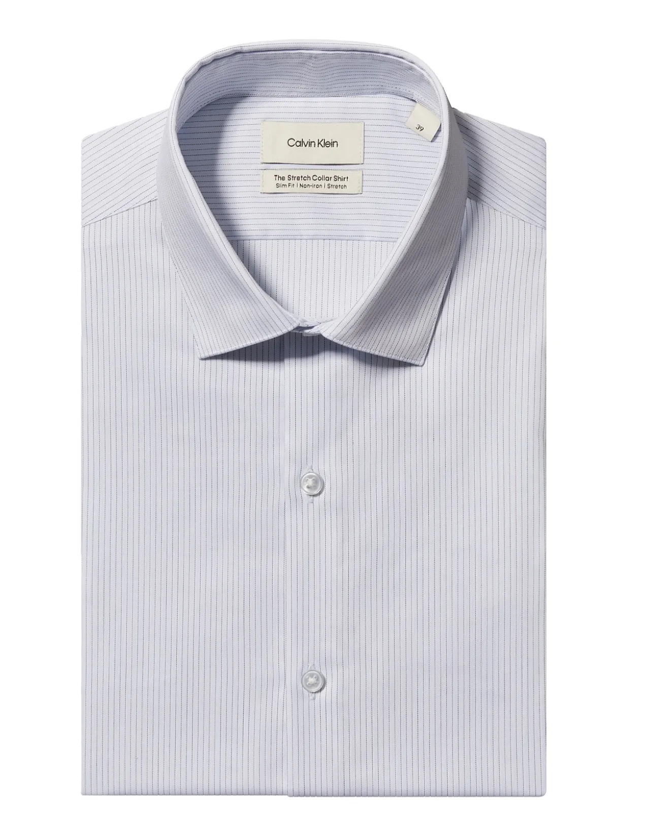 LONG SLEEVE SLIM STRETCH COLLAR STP COTTON DRESS SHIRT