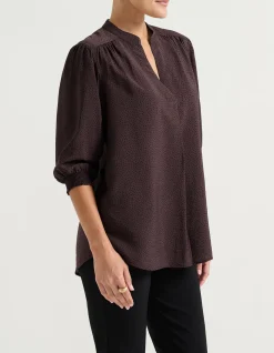 LONG SLEEVE V NECK BLOUSE