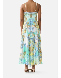 LONG DRESS WITH TIE FRONT