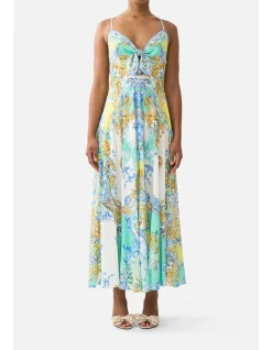 LONG DRESS WITH TIE FRONT