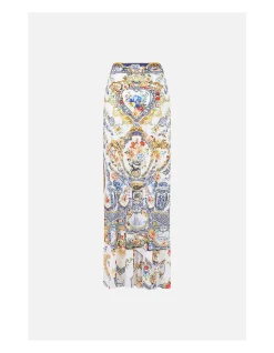 LONG SARONG W TIE WAIST AND FRILL EDGE