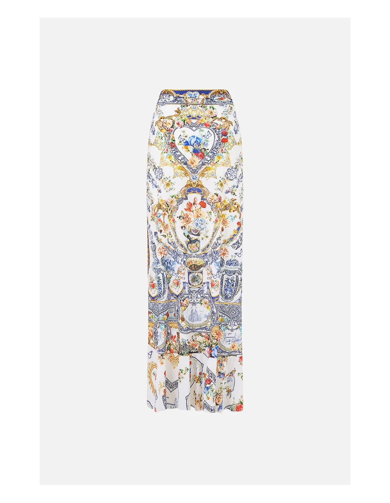 LONG SARONG W TIE WAIST AND FRILL EDGE