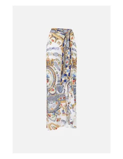 LONG SARONG W TIE WAIST AND FRILL EDGE