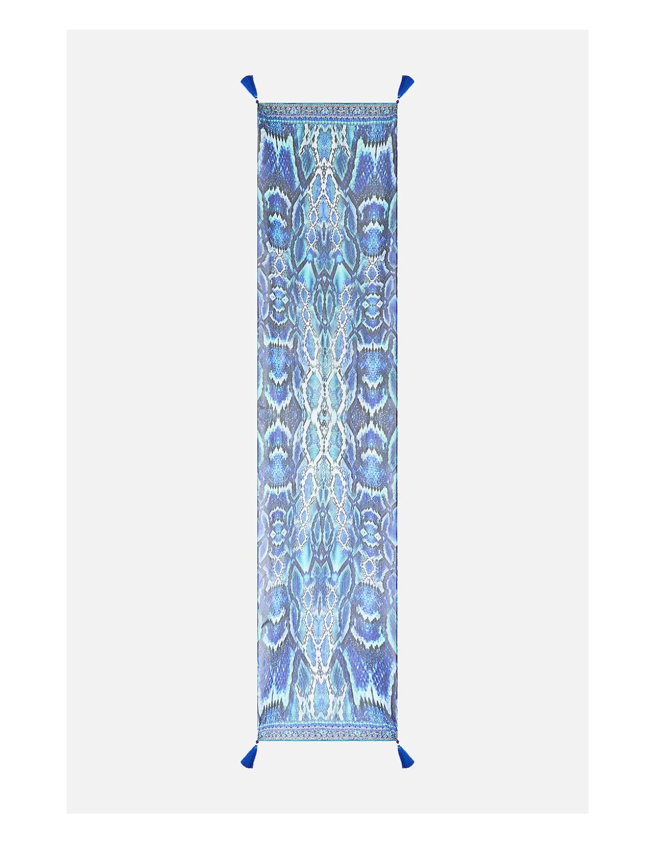 LONG SILK CRINKLE CHIFFON SCARF