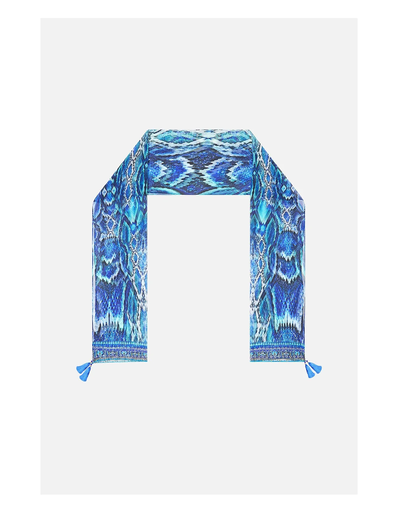 LONG SILK CRINKLE CHIFFON SCARF