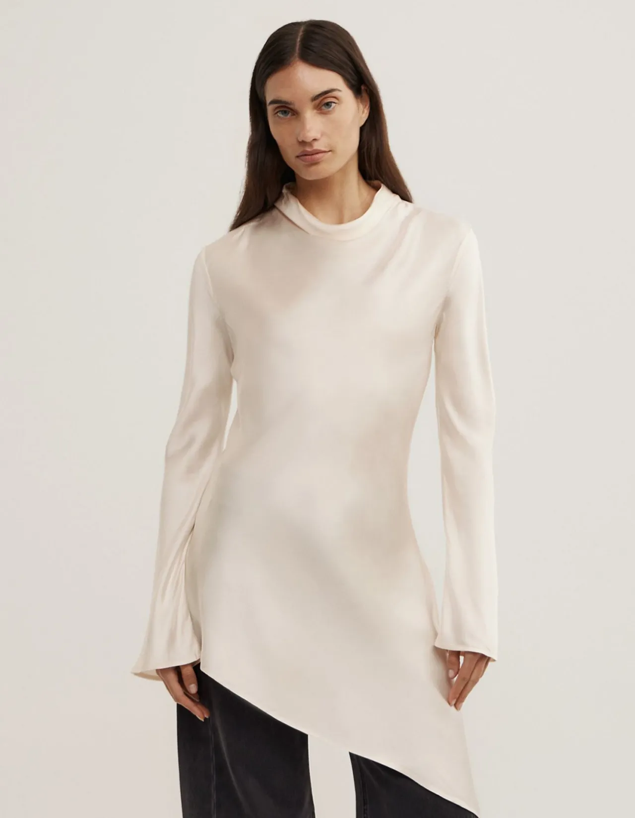 Long Sleeve Asymmetric Tunic Top