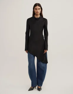 Long Sleeve Asymmetric Tunic Top