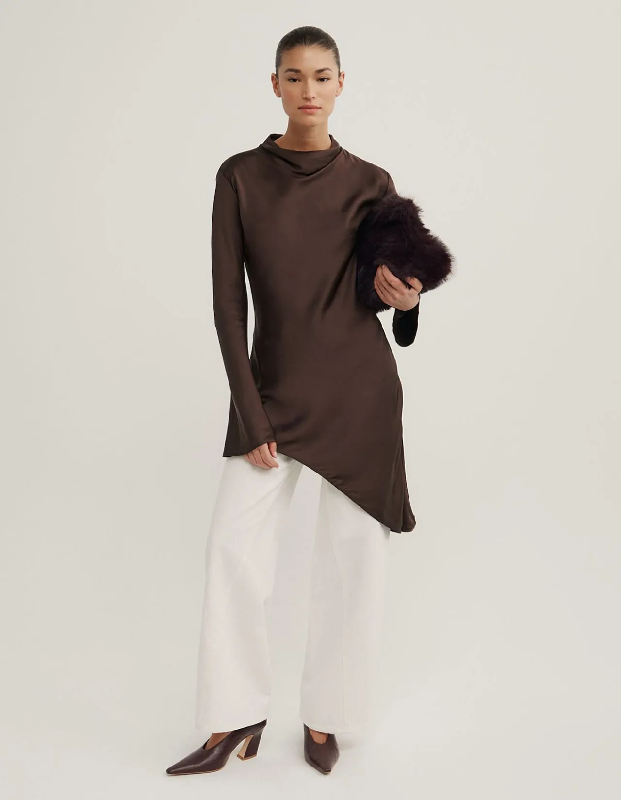 Long Sleeve Asymmetric Tunic Top