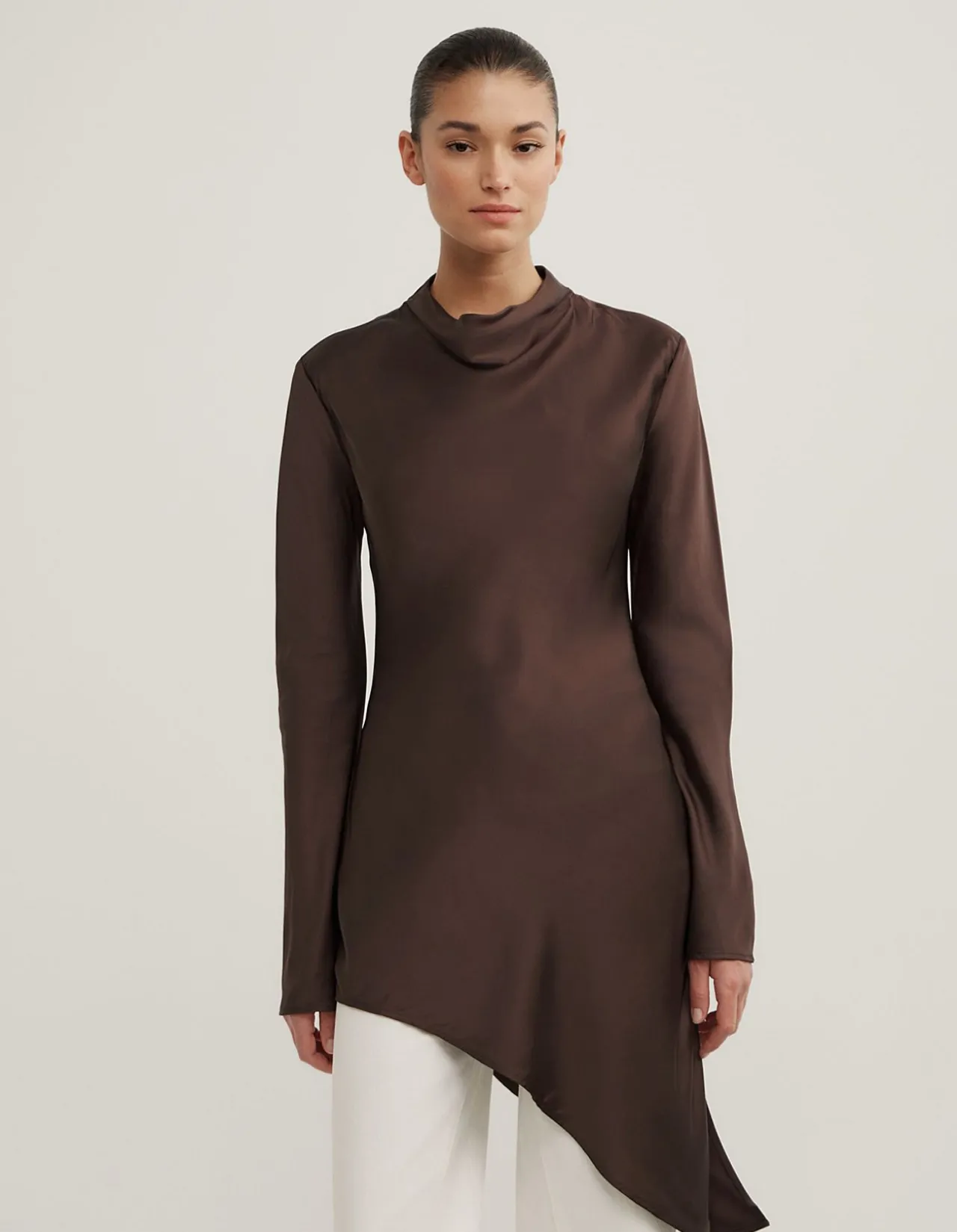 Long Sleeve Asymmetric Tunic Top