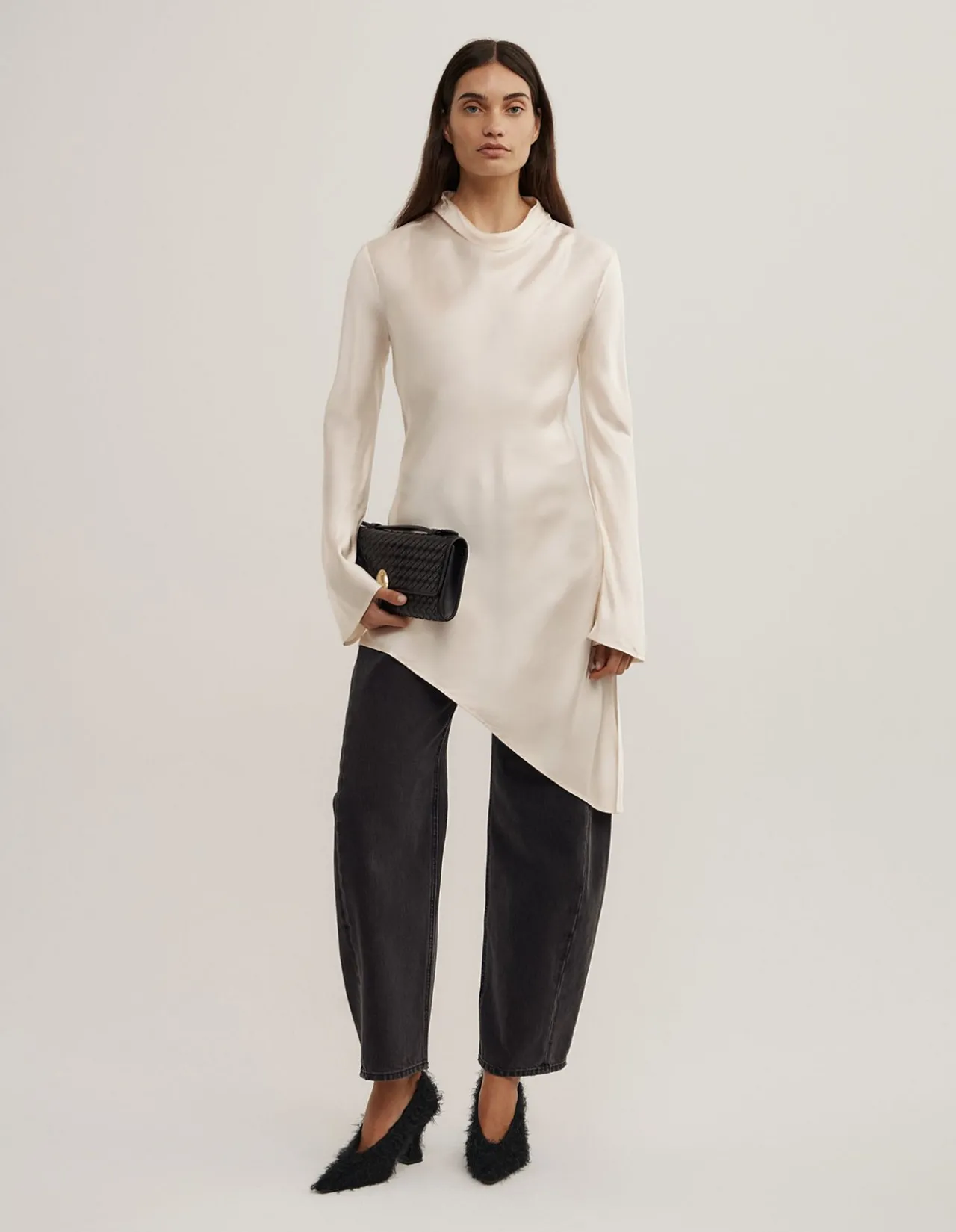 Long Sleeve Asymmetric Tunic Top